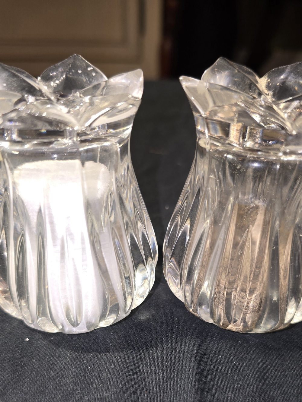 Gorham Lotus Salt and Pepper Shakers - Pair like new. Gorgeous set